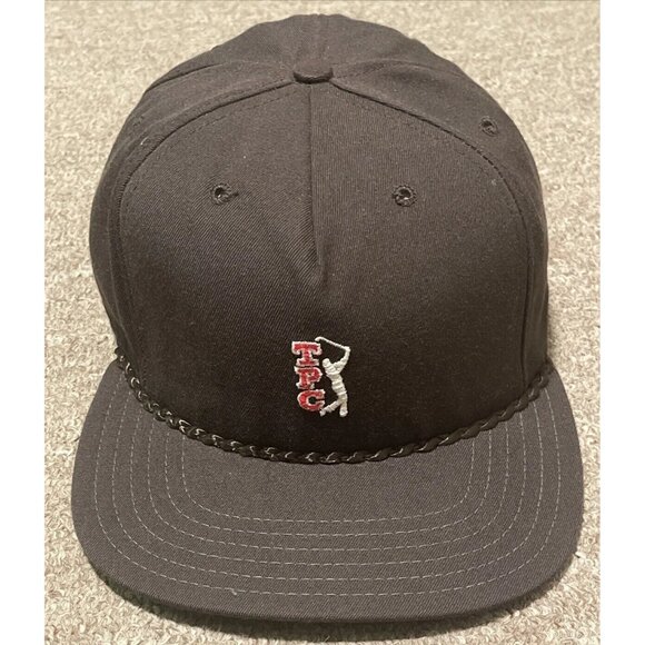 Vintage 80s Large TPC PGA Golf New Era Pro Model Snapback Hat Cap USA Brown - Picture 1 of 9